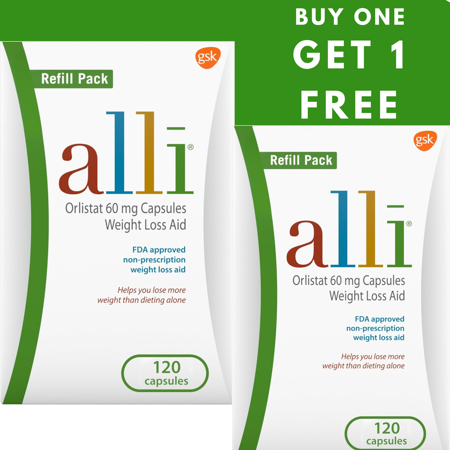 Alli weight loss Orlistat 60mg Capsules – 170 Count
