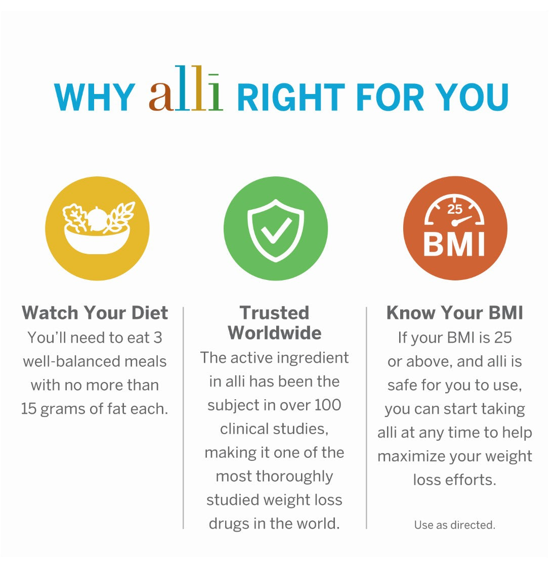 alli Diet Weight Loss Supplement Pills, Orlistat 60mg Capsules, 170 Count